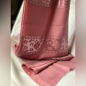 Rose Pink Jacquard Scarf